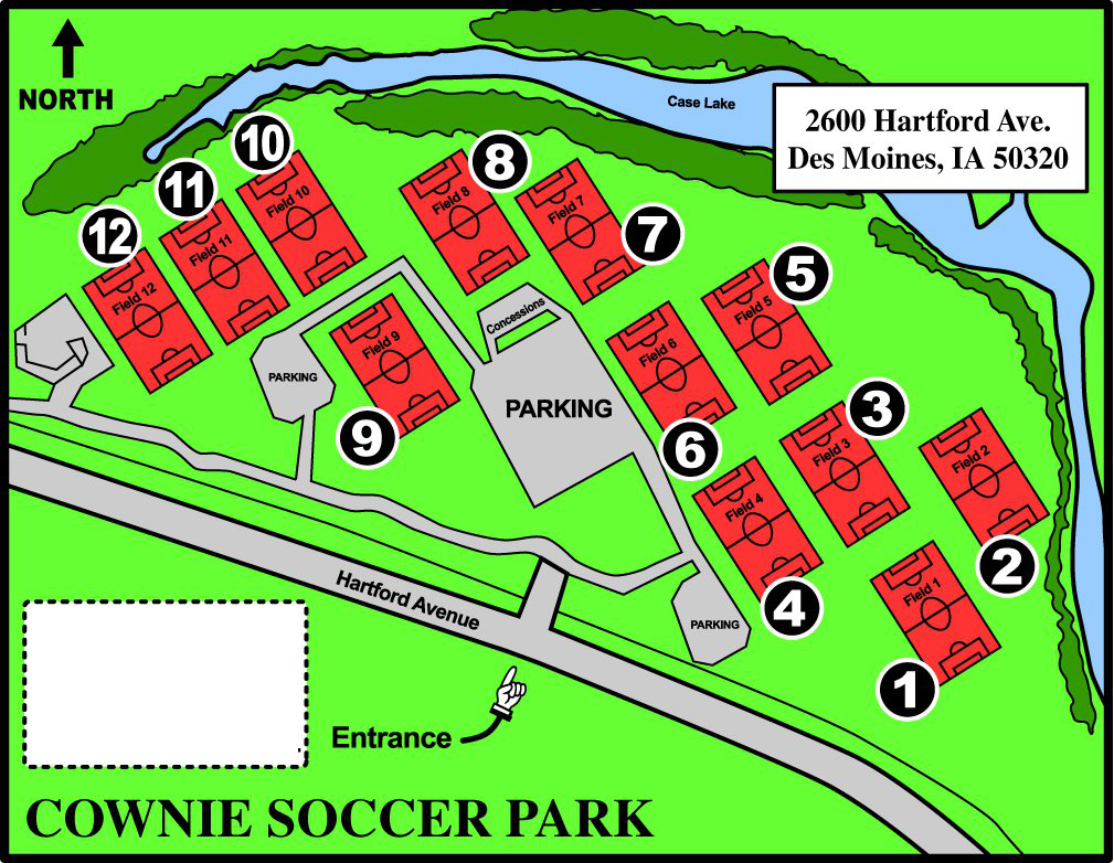 Cownie Soccer Complex Map