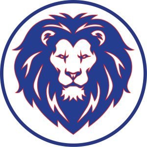 Forward Lion with Outline with Filled Circle